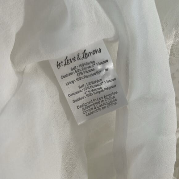 FOR LOVE & LEMONS Vera Lace Off the Shoulder White Maxi Bridal Gown Size S - Picture 16 of 16